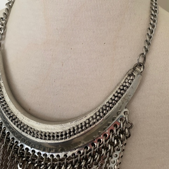 Silver Statement Necklace - Picture 7 of 8